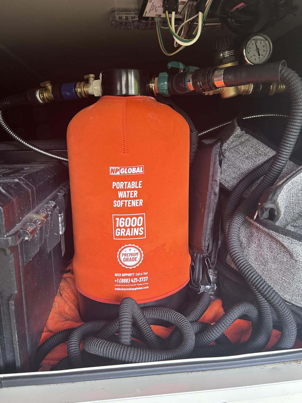 Water softener installed in RV