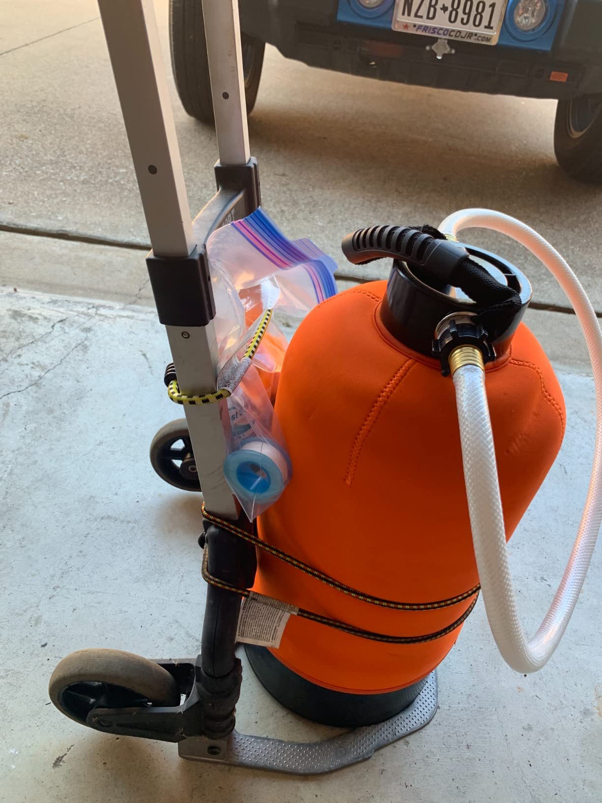 Water softener in use